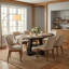 Table de salle à manger extensible ronde pour 4 à 8 personnes, table de cuisine ovale moderne avec feuilles amovibles et tablette de rangement, conception peu encombrante-862212786