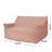 Velveteen 2 Seater Oversized Bean Bag Chair With Armrests, Pink-609750580