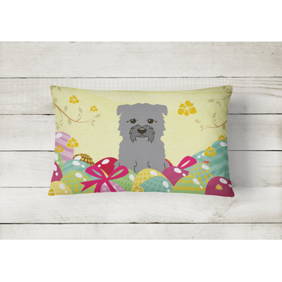 Easter Eggs Outdoor Throw Pillow