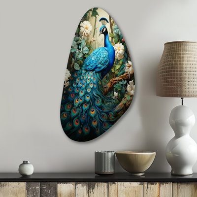 Tarasha - Peacock Fall Shape Metal Wall Sculpture