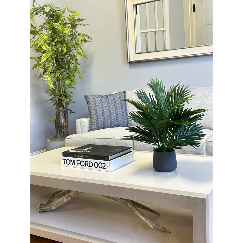 Palmier artificiel en pot 16 po Areca, Gris