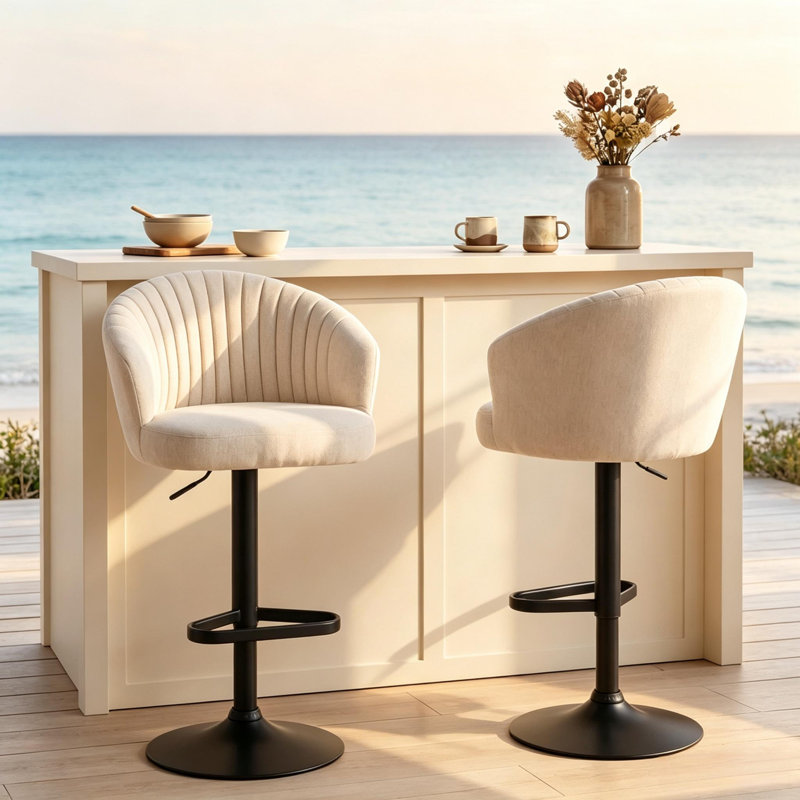 Élégantes chaises à hauteur de comptoir, tabourets de bar pivotants modernes à hauteur réglable, ensemble de sièges de cuisine