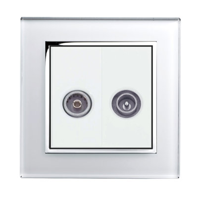Crystal CT TV - FM Socket White