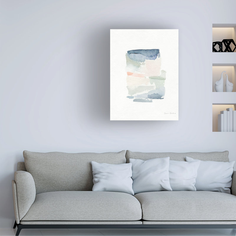 «Sea Glass Color Study III» par Emma Caroline - impression sur toile tendue, H 24 po x l 18 po x P 2 po