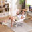 Cross-Legged Home Office Chair with Flip-up Armrests, 2 Side Pockets-1327270904