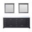 Ensemble de robinets de salle de bain double avec miroir l 84 po x P 22 po Dukes-66637698-113107807