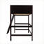 Lit mezzanine simple en bois de pin massif avec échelle, sans sommier, finition espresso pour chambre d'amis / deuxième chambre
