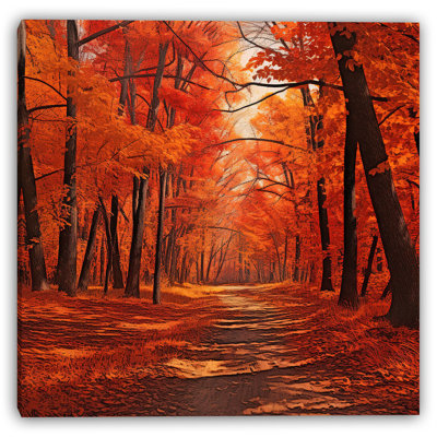 Art mural sur toile Amber Forest Path