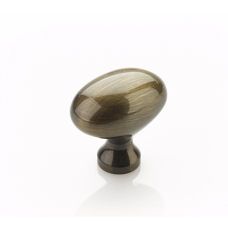 Traditional Round Knob, Antique Brass