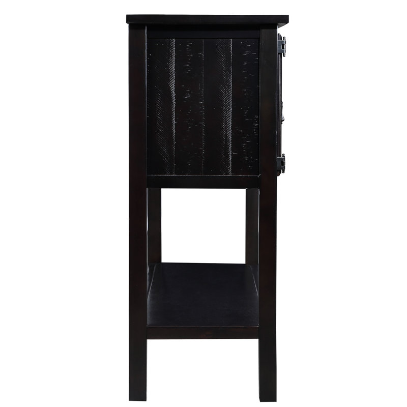Table de salle à manger en bois massif d'apparence élégante - console rétro de 48 po pour chambre à coucher