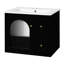Ensemble de meuble-lavabo mural 24 po pour petit espace, armoire de salle de bain avec lavabo en céramique, 2 tiroirs et 1 porte à fermeture en douceur-1303478497
