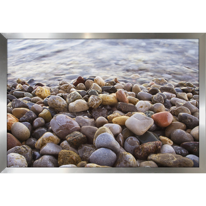 « water pierres 10 », reproduction de photo encadrée, H 27,5 po x l 39,5 po x P 0,75 po