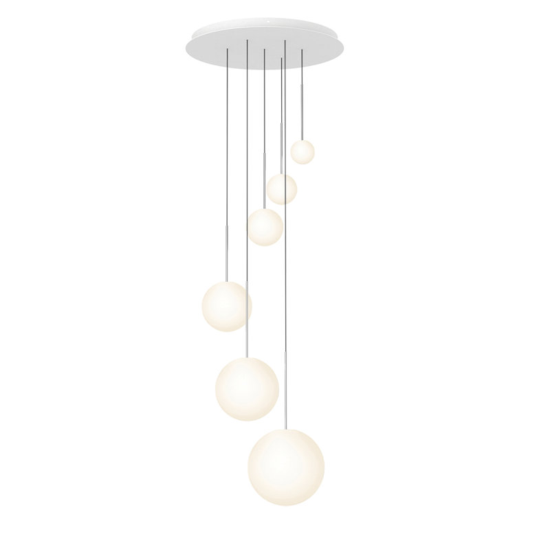 Bola Sphere Pendant Chandelier, Chrome