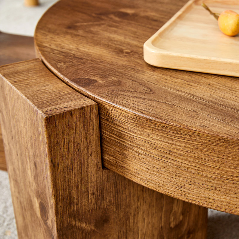 The Detachable Double-Decker Coffee Table, The Stylish Design Is More Precious, Black, Wood, 30"