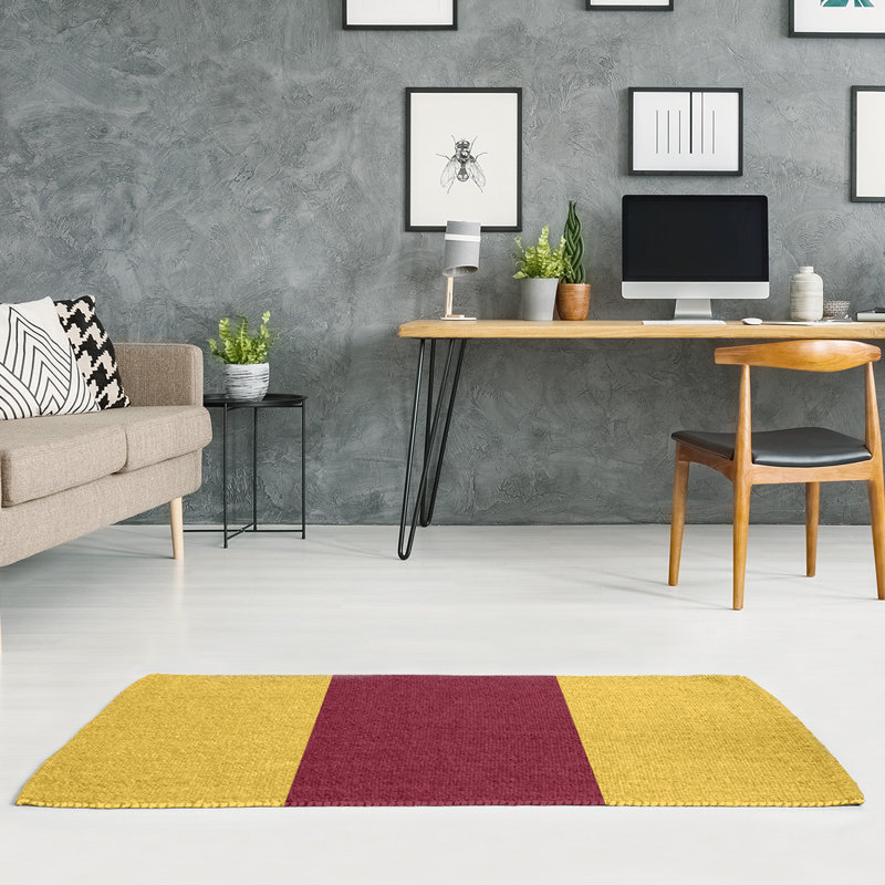 Tapis de zone rouge/jaune, Rectangle 4 pi x 6 pi