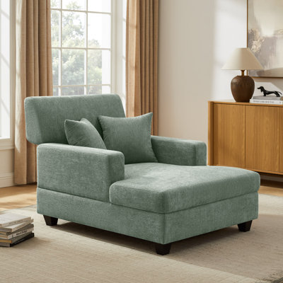 Chaise longue rembourrée en tissu 39,76 po