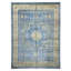 Hand Knotted Wool Area Rug in Blue And Yellow