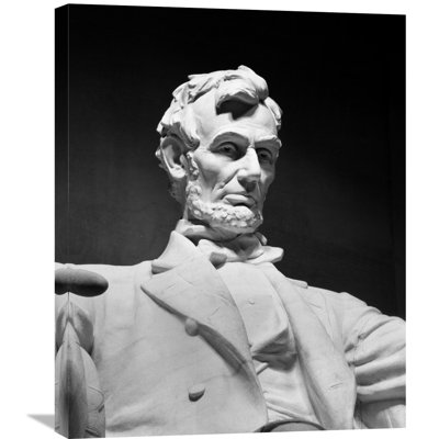 'Lincoln Memorial Statue By Daniel Chester French, Washington, D.C.' by Carol Highsmith Photographic Print on Wrapped Canvas in Black and White