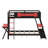 Gaming Bunk Bed Featuring Two Integrated Desks, USB Charging, And Customizable Pegboard Storage-1352248219-1352248221