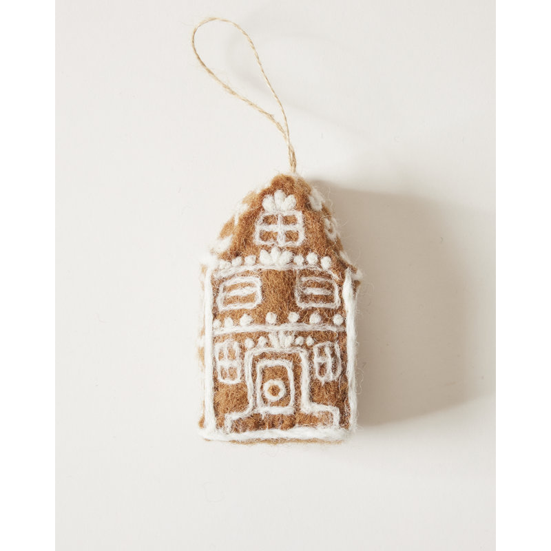 3.75'' Handmade Wool / Felt Buildings & Architecture Holiday Shaped Ornament