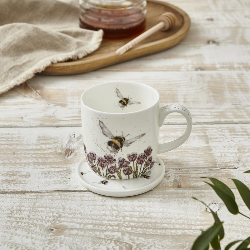 Classic Wrendale Designs  Bumblebee Mug & Coaster Set