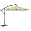 Parasol en porte-à-faux décalé 10 'avec lumières solaires et évent - Cerise-1079756048