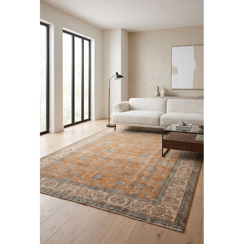 Tapis orange brûlé Antalya 8 pi 4 po x 11 pi 0 po