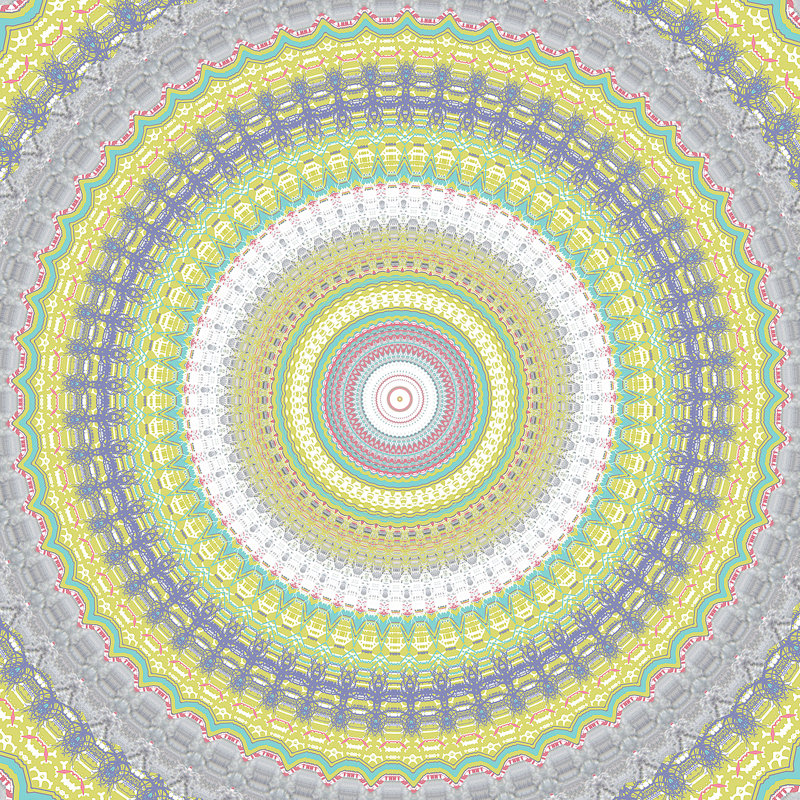 Mélange de mandala pastel, H 20 po x l 20 po