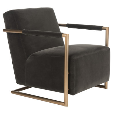 Fauteuil en velours Ivan