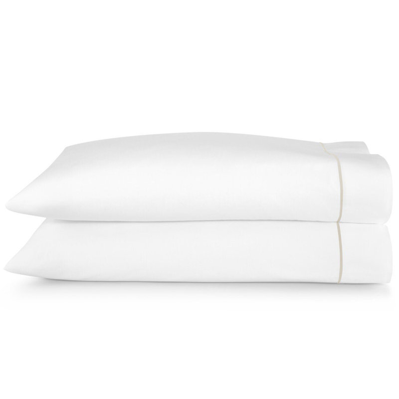 Taie d'oreiller 100% coton Soprano II, Platine, Européen