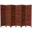 6 Ft. Tall Wooden Louvered Room Divider Walnut 3 Panel-1123949873-1123949884