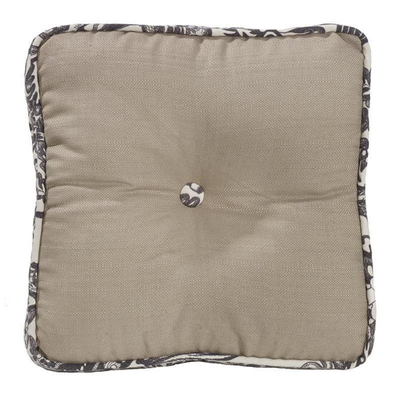 Coussin décoratif Augusta Toile, 18 po x 18 po, Brun clair