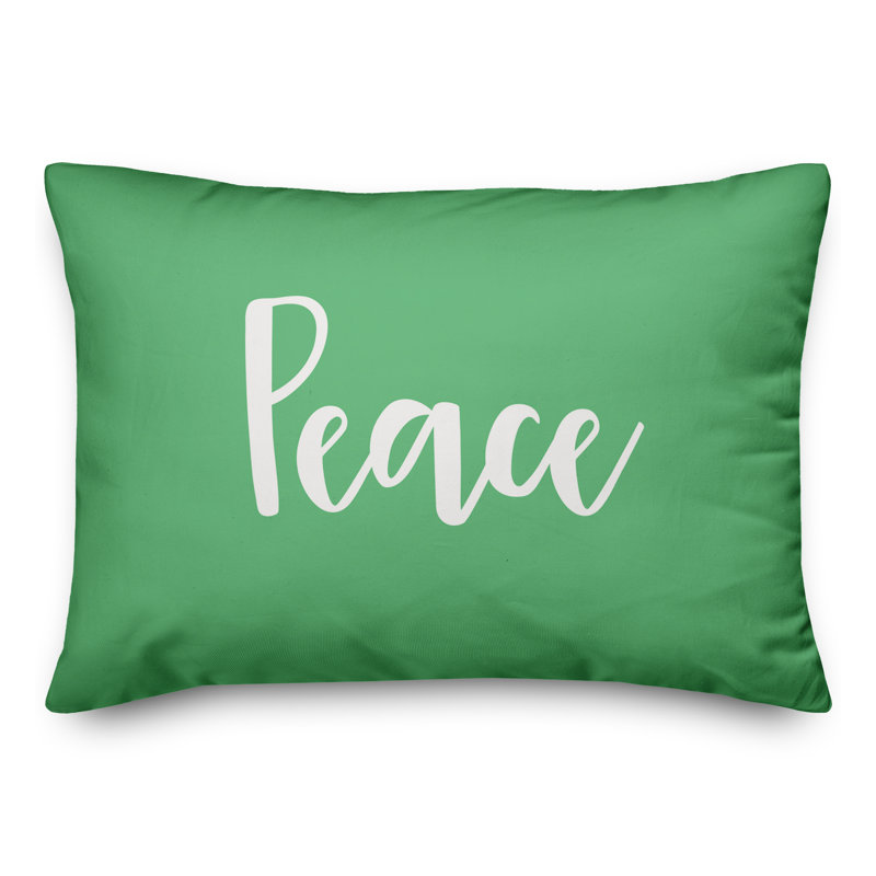 Coussin Peace, Vert clair