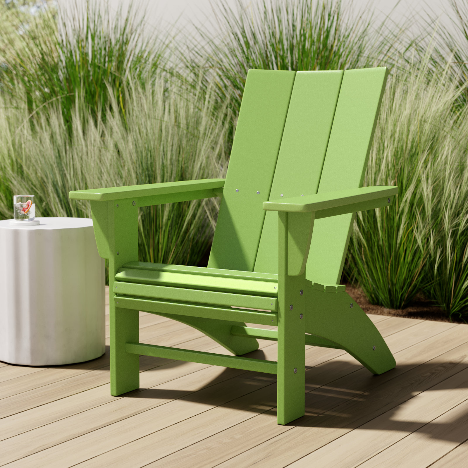 POLYWOOD® Modern Adirondack Chair, Lime