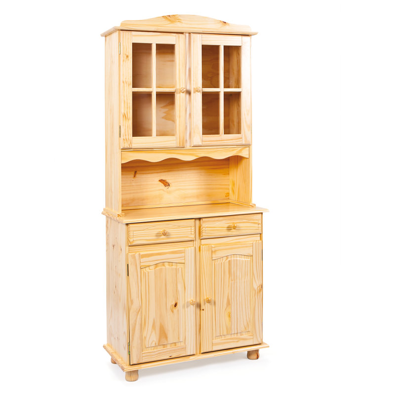 Nico Classic Hutch Cabinet, Natural