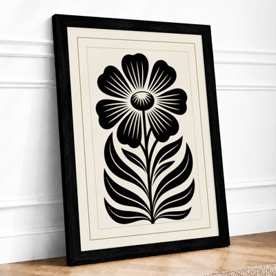 Stylized Flower Botanical - Framed Print