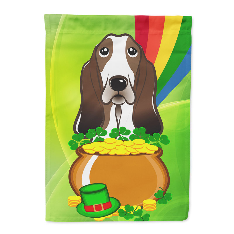 Drapeau de jardin Arella St. Patrick's, Basset hound