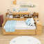 Lit de jour en bois avec tablettes de rangement, lit gigogne et bureau d'étude-1691330681-1691330682