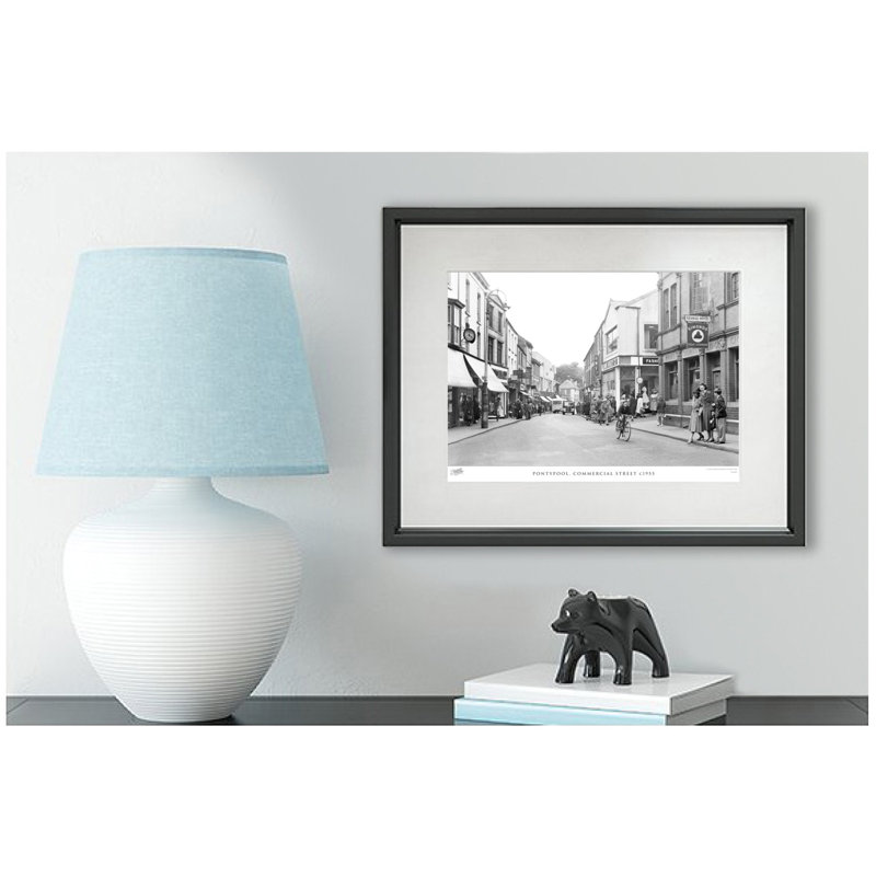 Pontypool, Commercial Street C1955 - Single Picture Frame Print, 45cm H x 60cm W x 2.3cm D