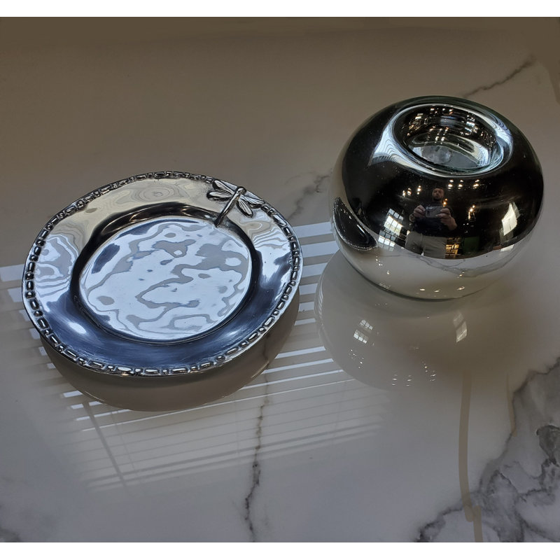 5'' H Pewter Tabletop Dish