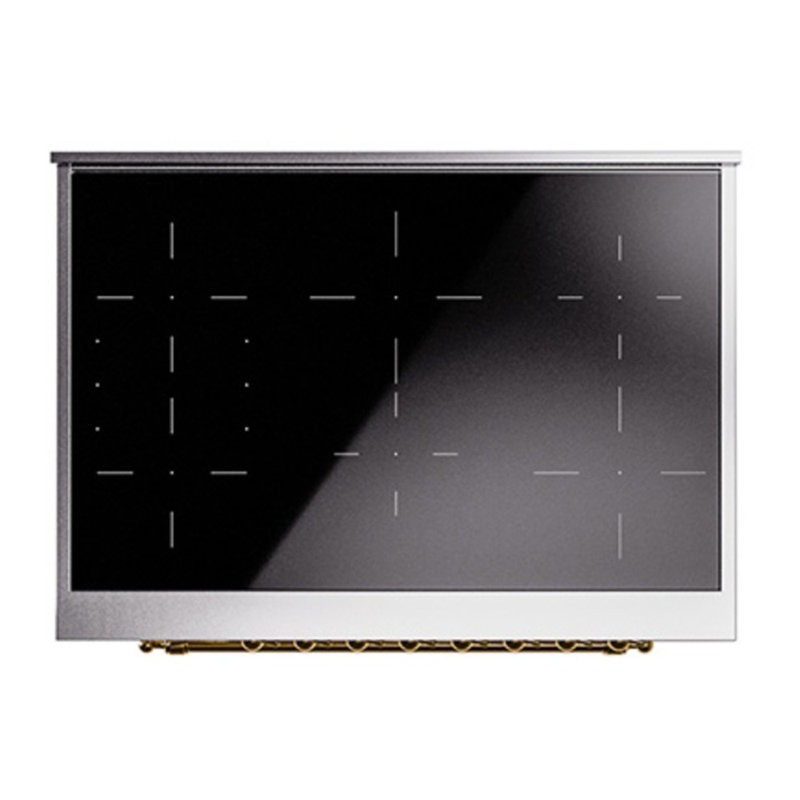 Cuisinière à induction 36 pouces avec 6 éléments à induction ILVE Nostalgie II Series (porte en verre)