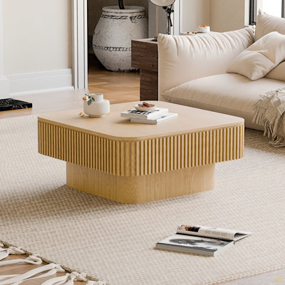 Table basse 31,5 "carrée avec rangement