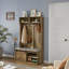 Ekamvir Hall Tree 40.7'' Wide with Bench and Shoe Storage-665725717