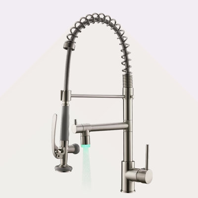 Commercial Kitchen Faucet Pull Down Sprayer,Single Handle Kitchen Sink Faucet