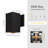 7" Outdoor Porch Wall Light for House, Patio, Front Door and Garage, Matte Black Rectangular Downlight