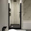 Porte de douche en aluminium avec poignée en acier inoxydable 304