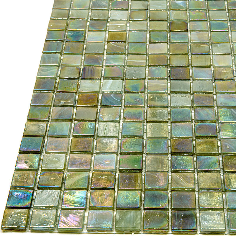 Skosh 0.6" x 0.6" Glass Grid Mosaic Wall & Floor Tile