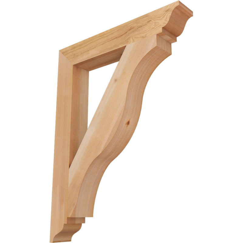 Support traditionnel lisse l 3 3 po x P 26 po x H 34 po, cèdre rouge de l'Ouest, H 34 po x l 3,5 po x P 26 po, Lisse