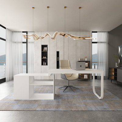Venancia L-Shaped Writing Desk