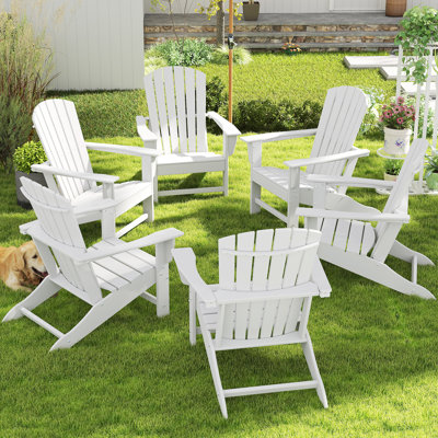 Hdpe Outdoor Adirondack Chair (set Of 6)